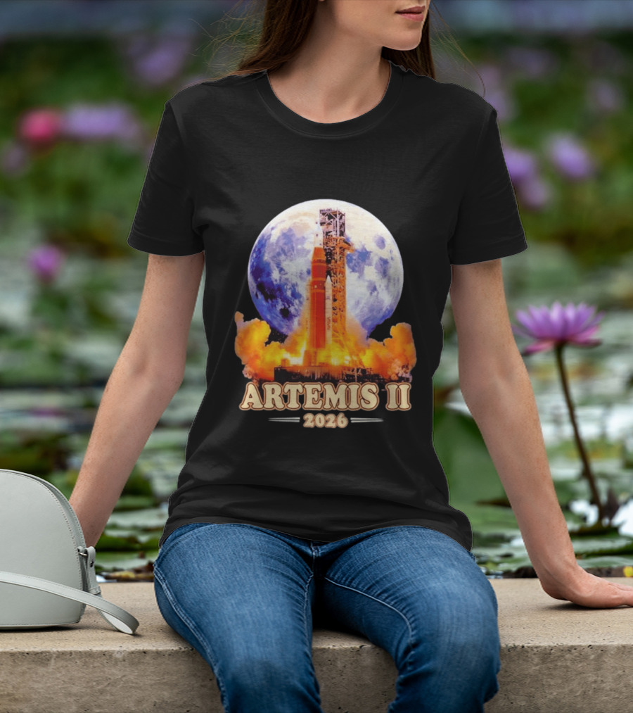 Artemis II Rocket Launch 2026 Moon Exploration T-Shirt