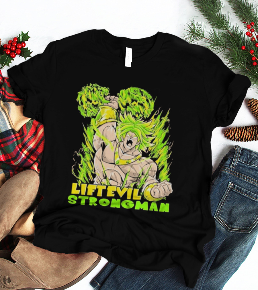 Dragon Ball Z Lift Evil Strongman Broly Power Lifting T-Shirt