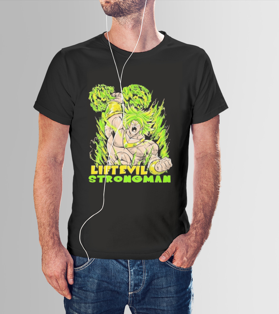 Dragon Ball Z Lift Evil Strongman Broly Power Lifting T-Shirt