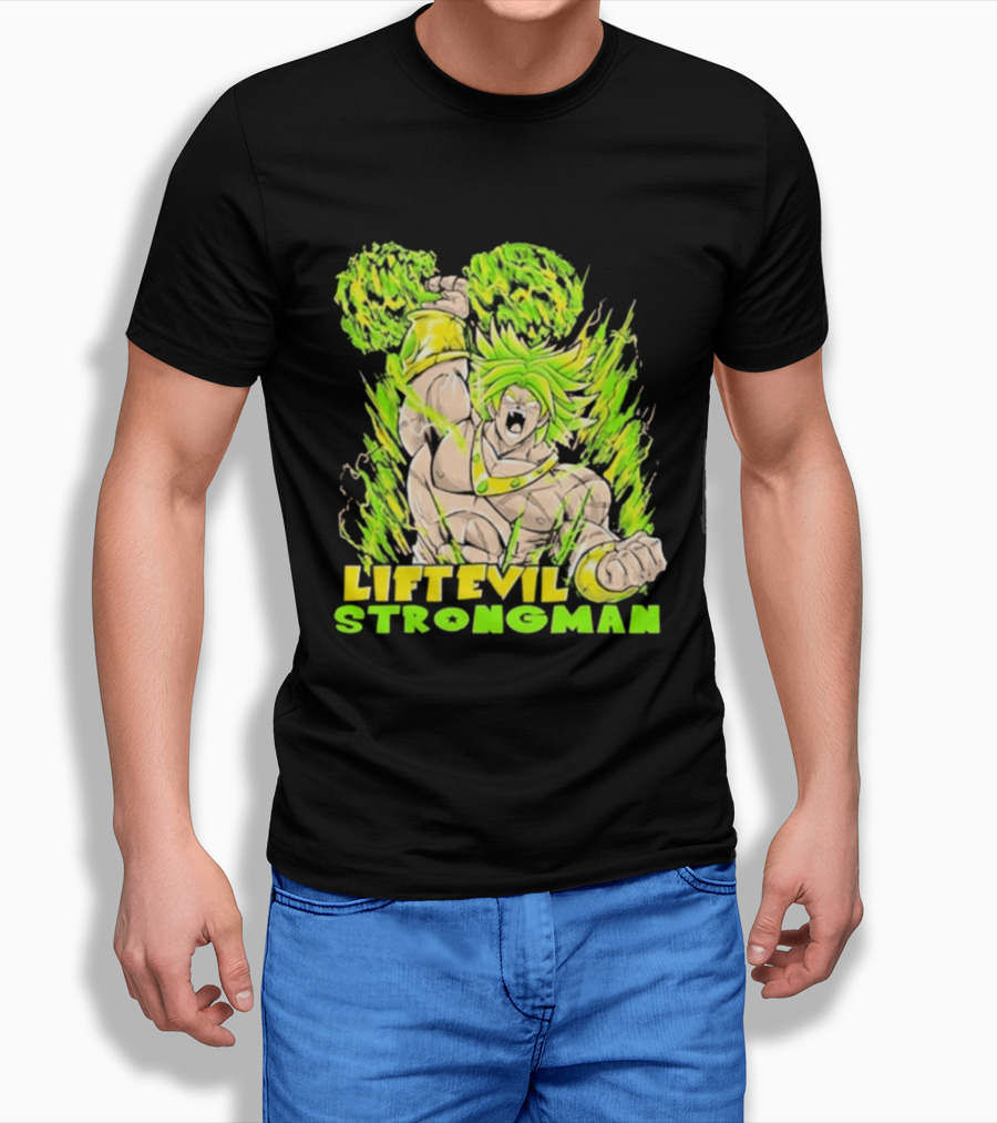 Dragon Ball Z Lift Evil Strongman Broly Power Lifting T-Shirt
