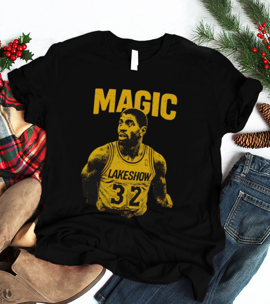 Magic Johnson Lakers Lakeshow 32 Basketball Legend T-Shirt