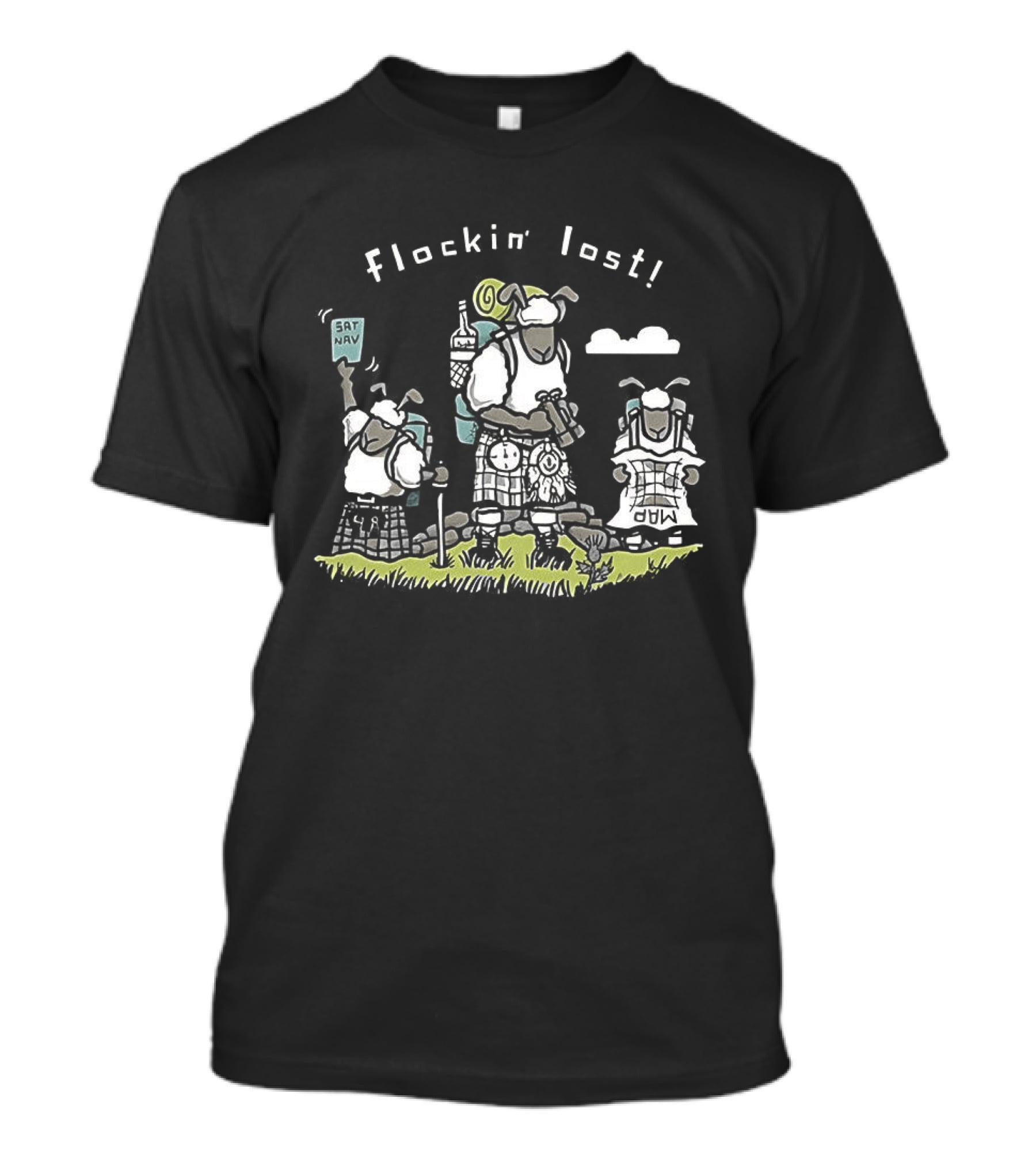 Flockin' Lost Sheep Camping Adventure T-Shirt