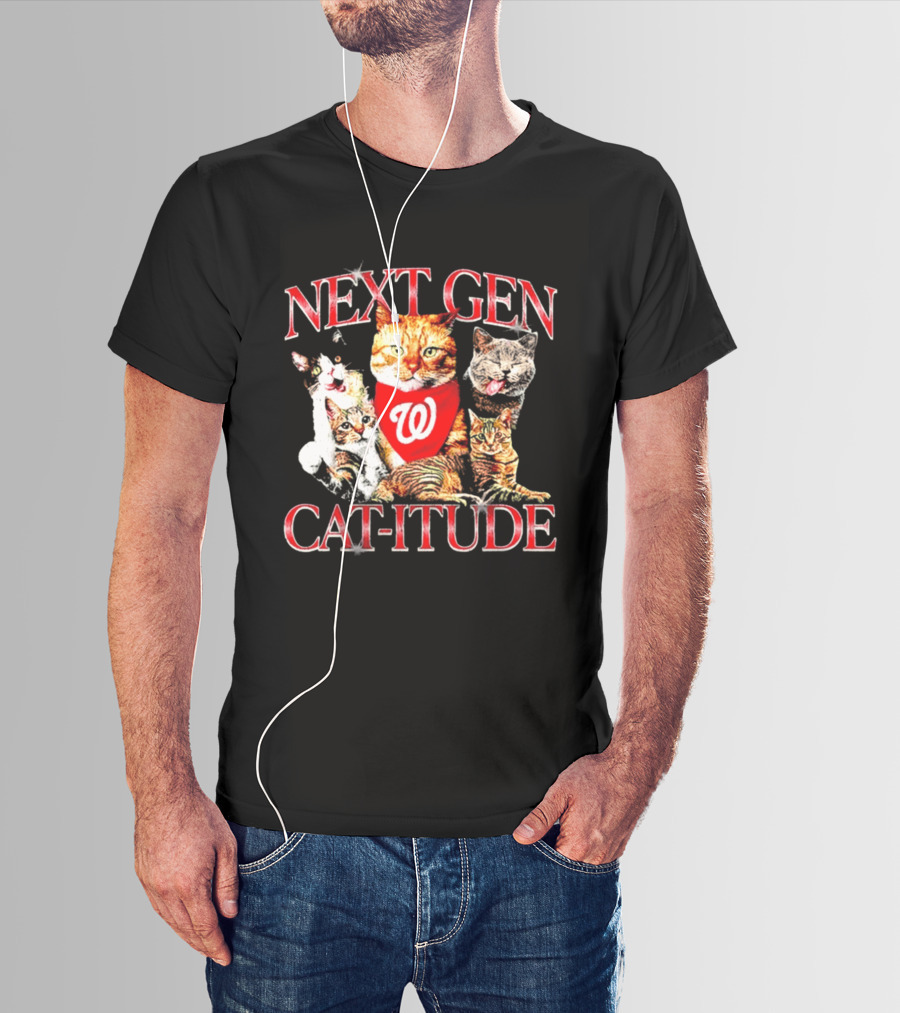 Washington Nationals Next Gen Cat Itude Caturday T-Shirt