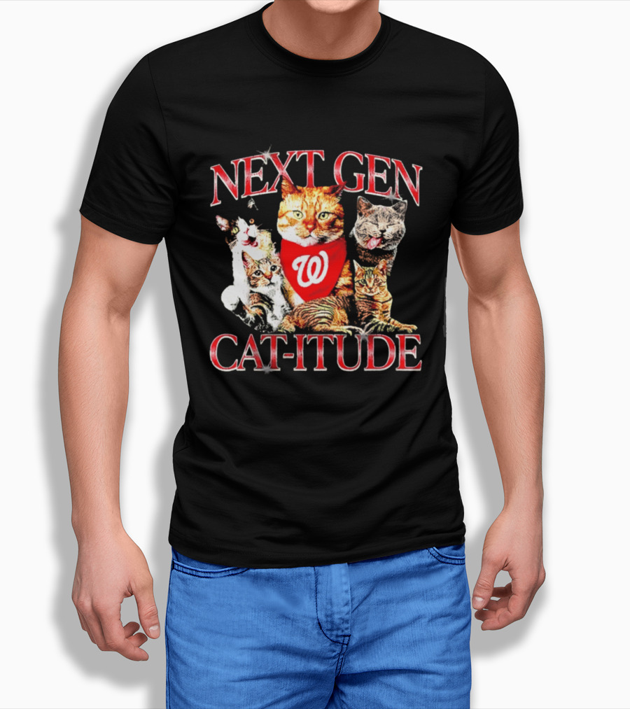 Washington Nationals Next Gen Cat Itude Caturday T-Shirt