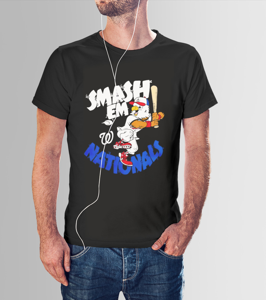 Washington Nationals Smash Em Screech Baseball T-Shirt