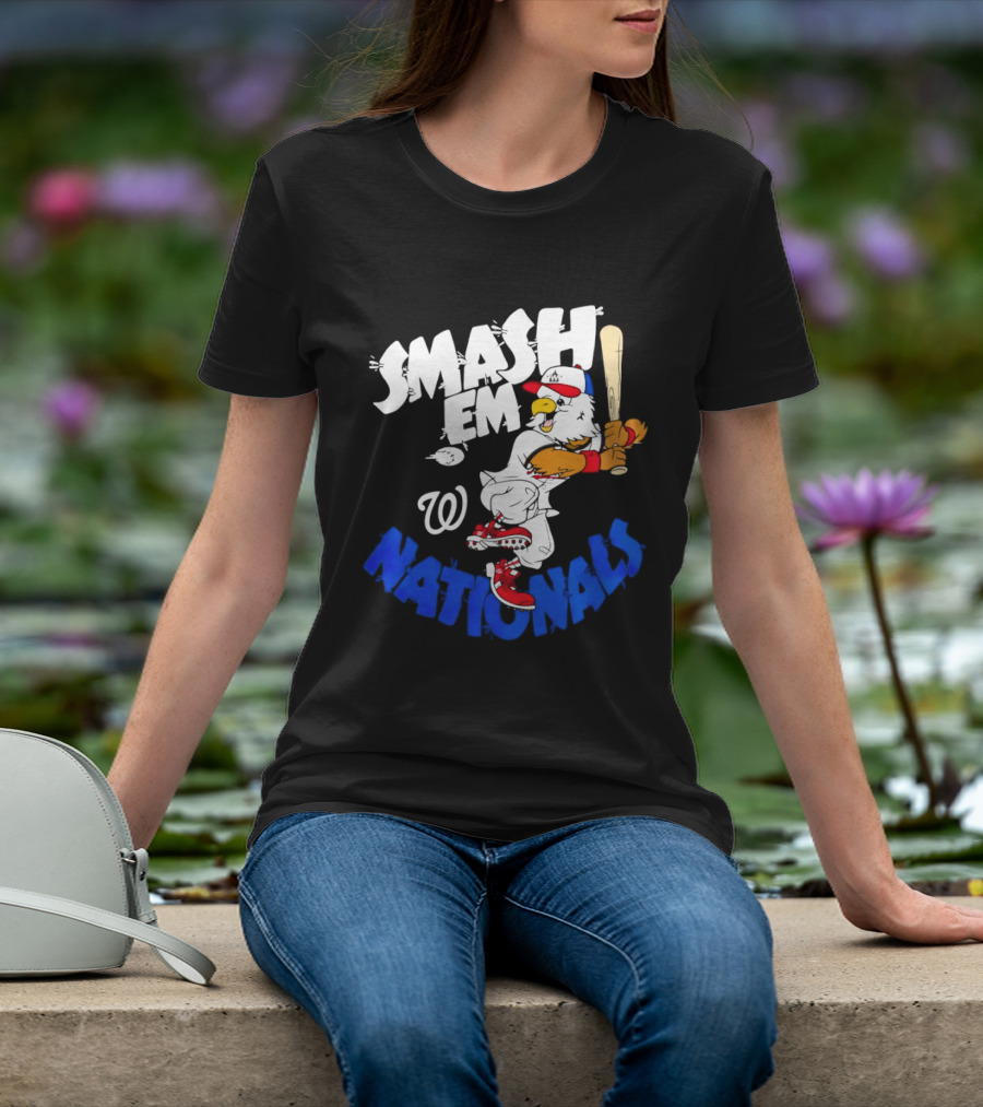 Washington Nationals Smash Em Screech Baseball T-Shirt