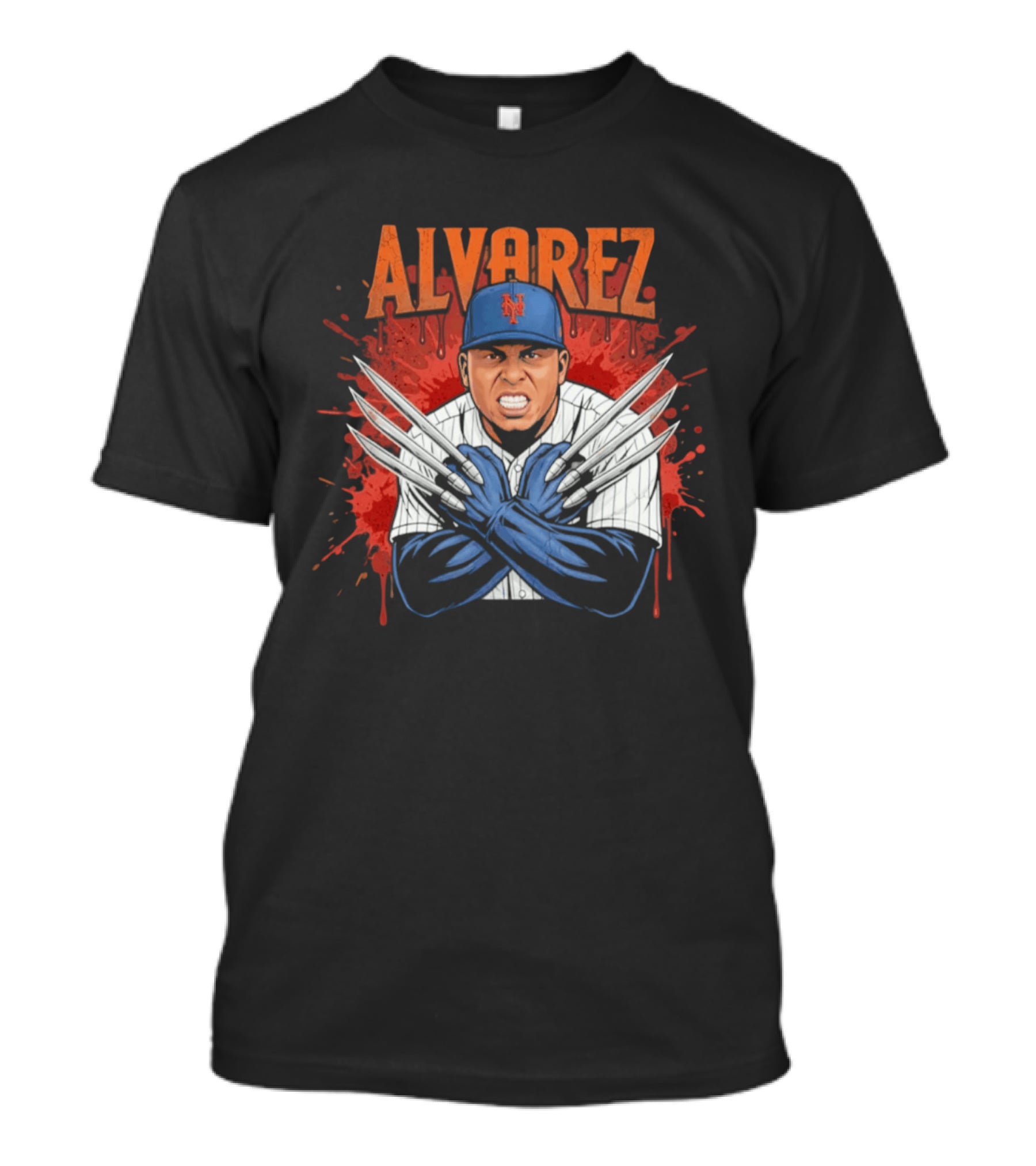 Alvarez Wolverine Claws New York Mets Baseball T-Shirt
