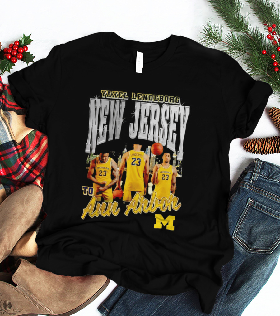 Yaxel Lendeborg New Jersey To Ann Arbor Michigan Wolverines Basketball 90s Streetwear T-Shirt