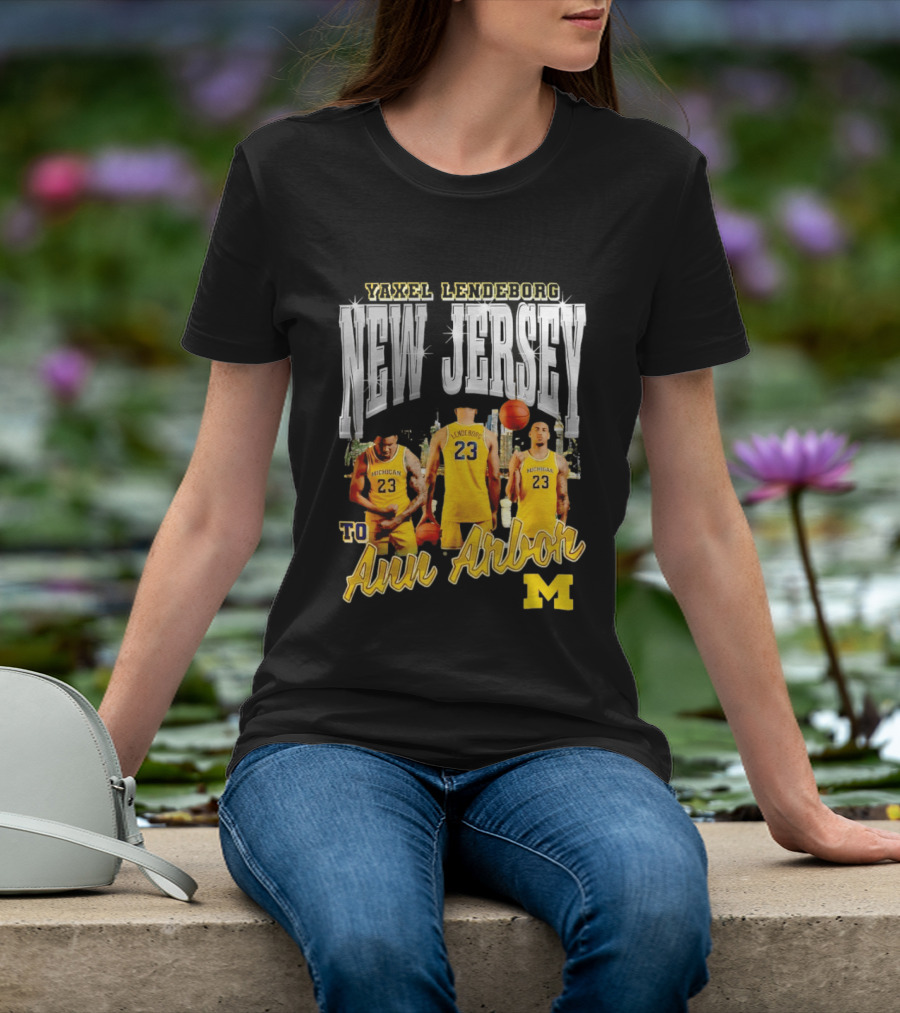 Yaxel Lendeborg New Jersey To Ann Arbor Michigan Wolverines Basketball 90s Streetwear T-Shirt