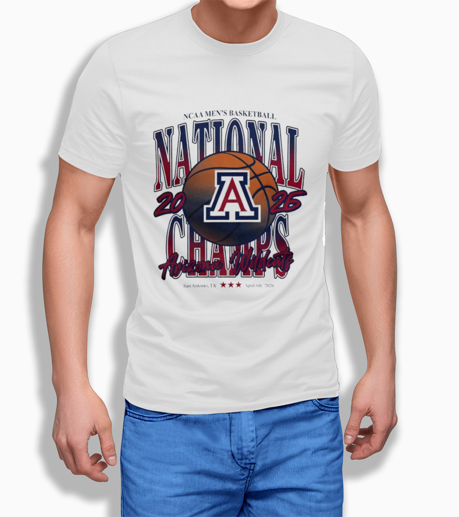 NCAA Men's Basketball Arizona Wildcats 2026 National Champs San Antonio Texas April 6th T-Shirt