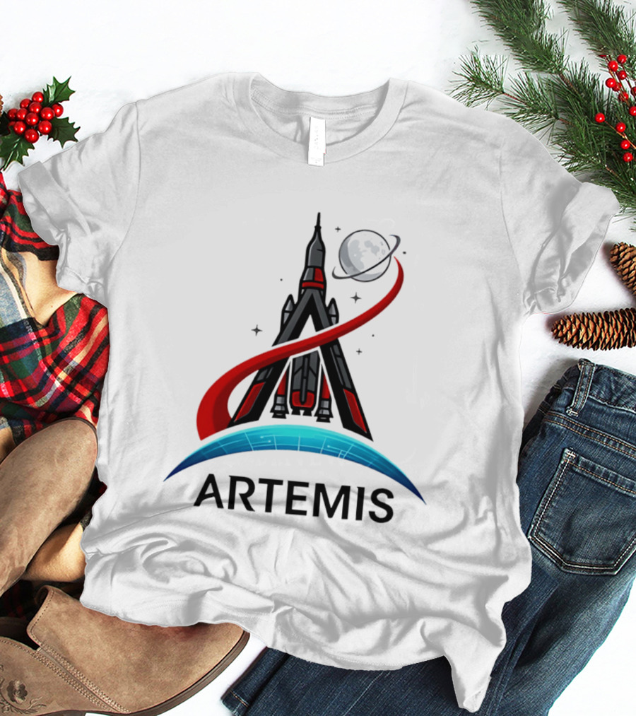 Artemis 2 Rocket Moon Mission Space Exploration T-Shirt
