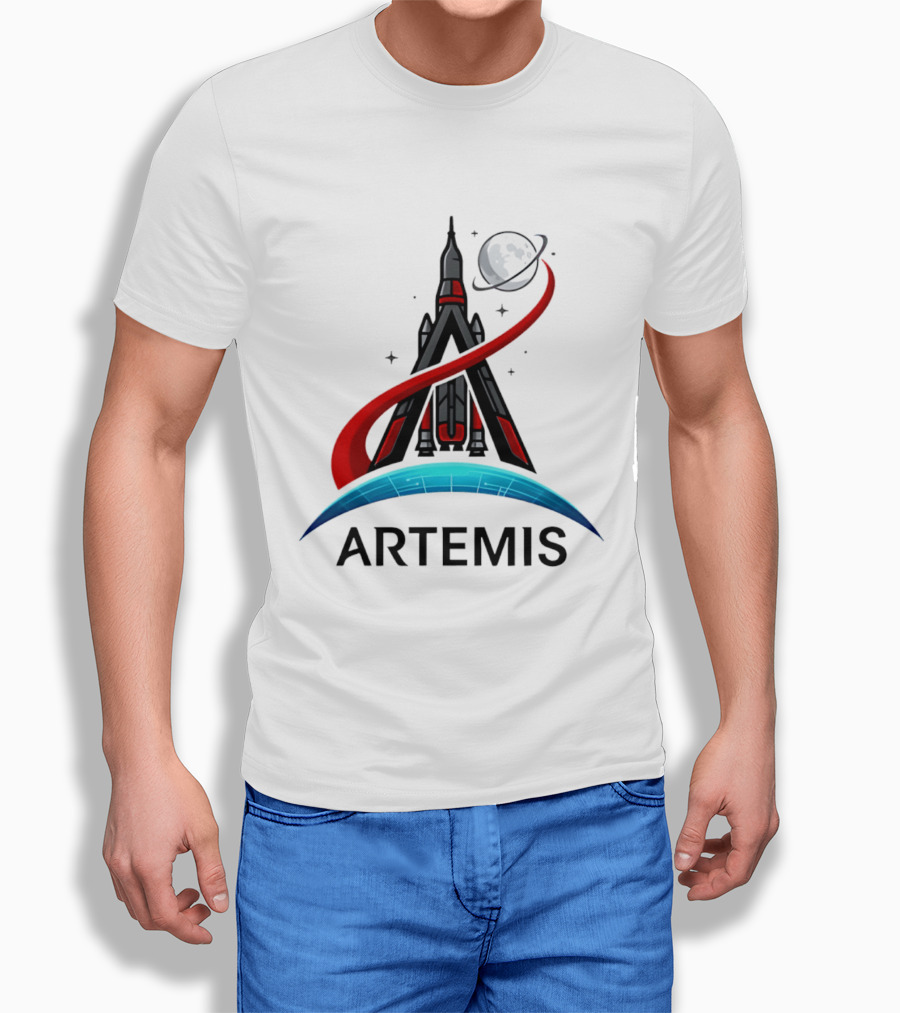 Artemis 2 Rocket Moon Mission Space Exploration T-Shirt