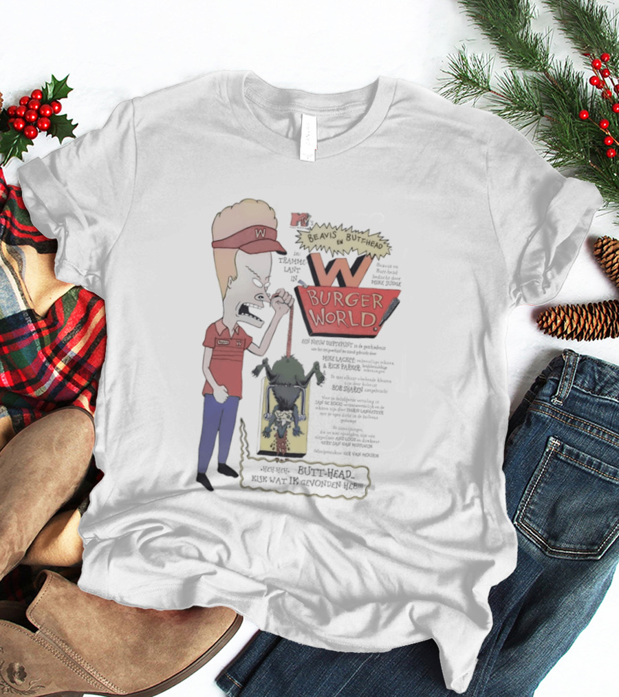 Beavis And Butt Head MTV Burger World Comedy Cartoon T-Shirt