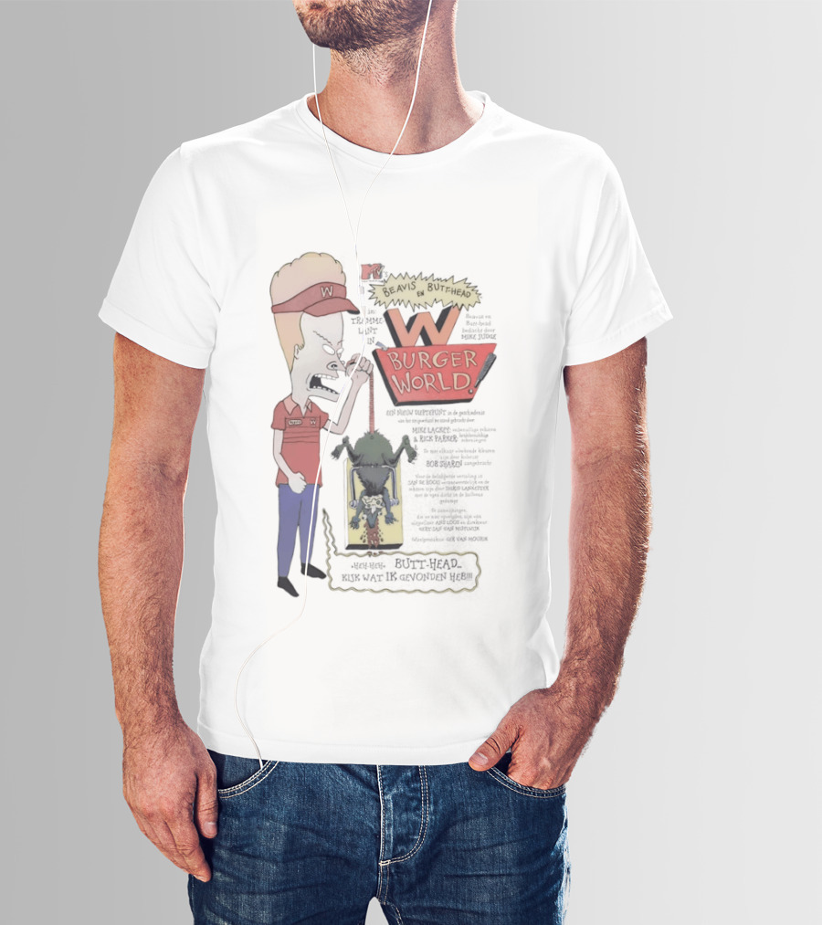 Beavis And Butt Head MTV Burger World Comedy Cartoon T-Shirt
