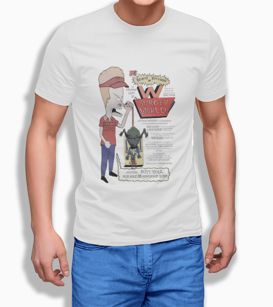 Beavis And Butt Head MTV Burger World Comedy Cartoon T-Shirt