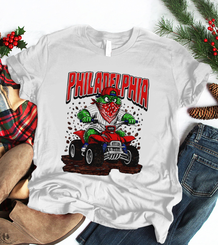 Philadelphia Phillies Born To Ride Phanatic ATV T-Shirt