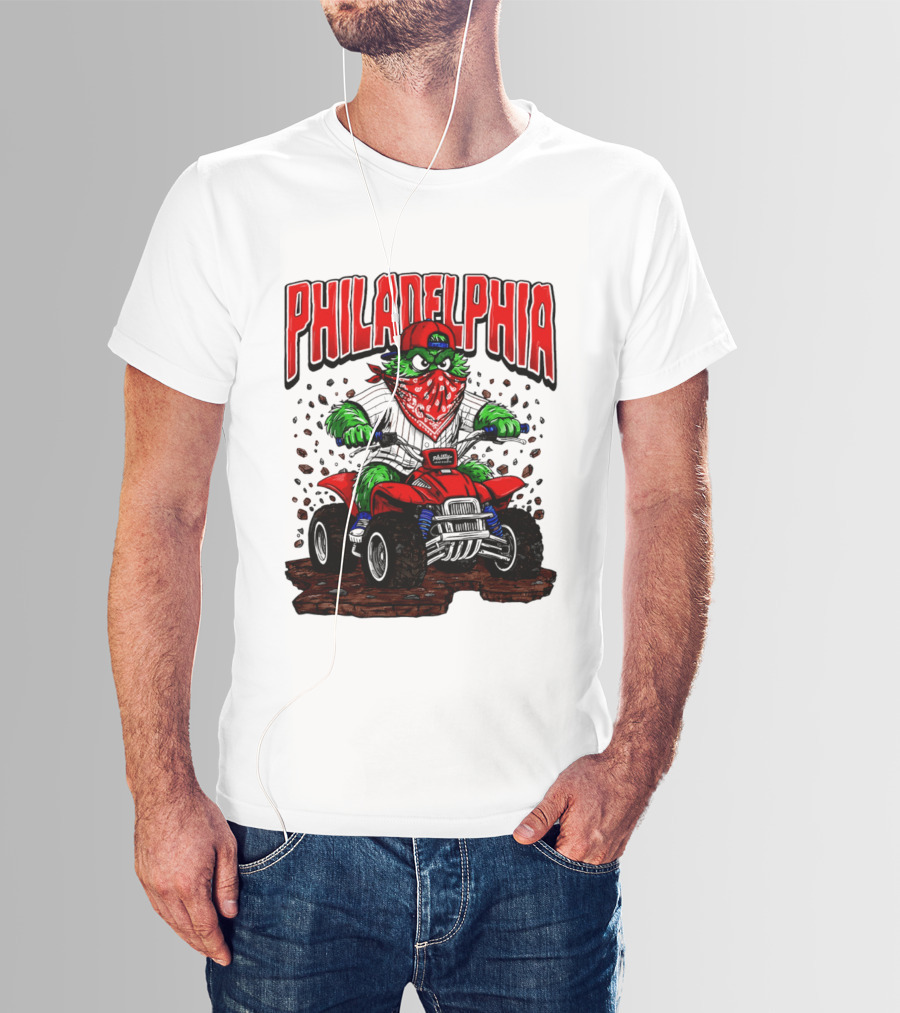 Philadelphia Phillies Born To Ride Phanatic ATV T-Shirt
