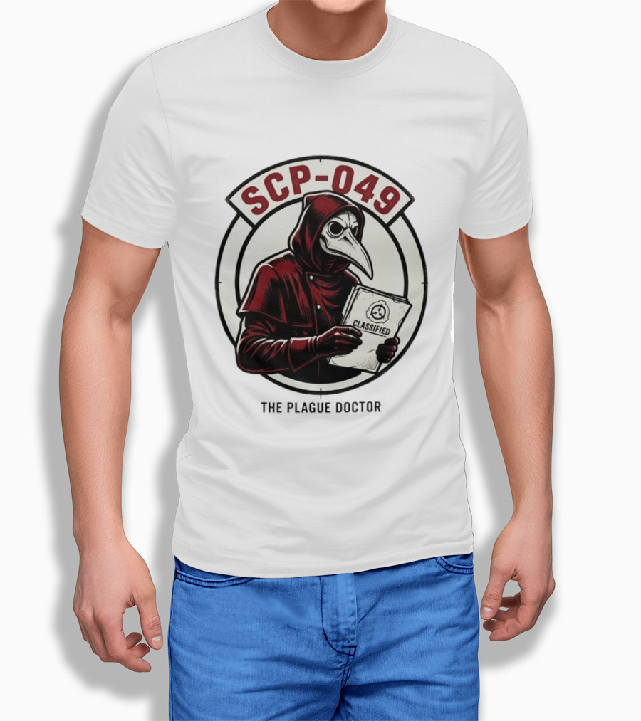 SCP 049 The Plague Doctor Classified Document Circle T-Shirt