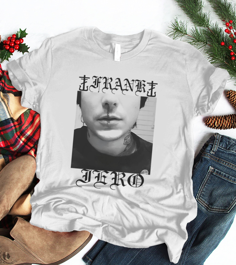 Frank Iero Nose Bleed Portrait Dark Gothic T-Shirt