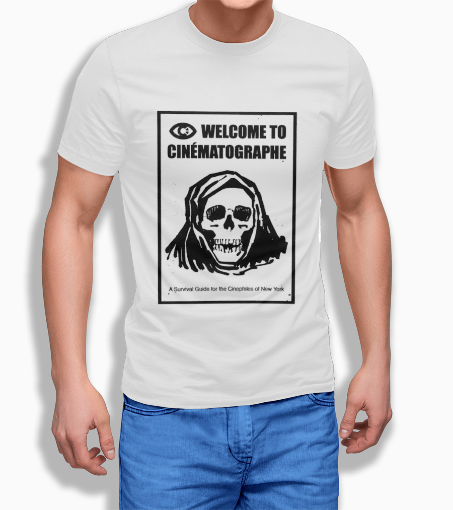 Skeleton Welcome To Cinématographe Survival Guide Cinephiles New York T-Shirt