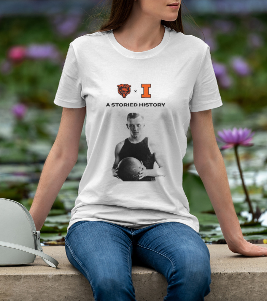 Chicago Bears Illinois Fighting Illini George Halas Storied History T-Shirt