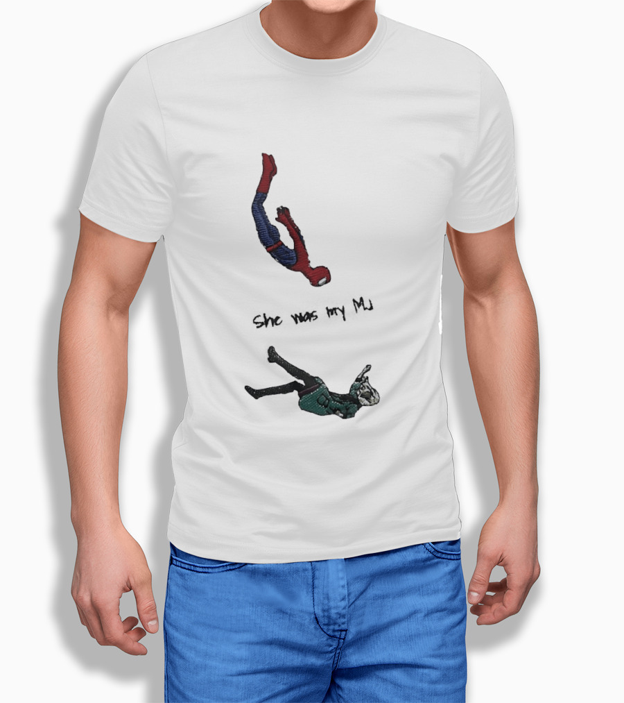 Spider Man She Was My MJ Falling Tribute Scene T-Shirt