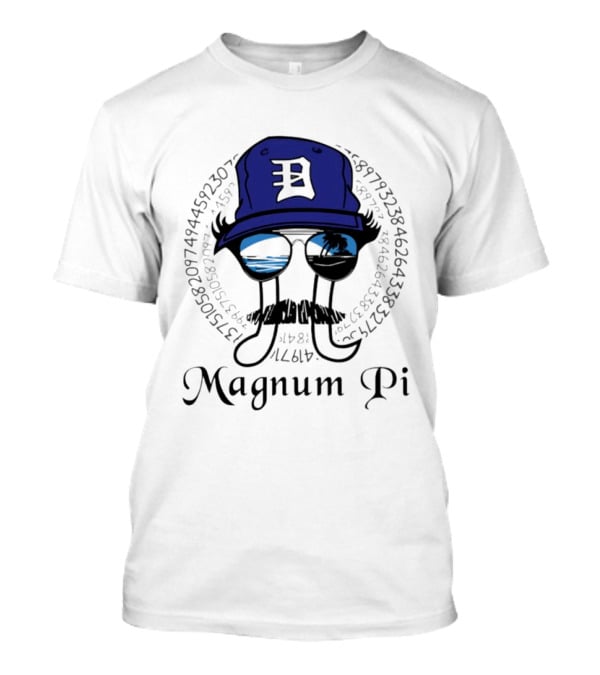 Magnum Pi Detroit Hat And Sunglasses With Pi Number Sequence T-Shirt
