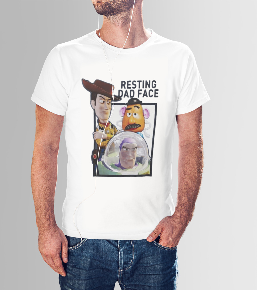ToyStory Resting Dad Face Woody Buzz Lightyear Mr Potato Head T-Shirt