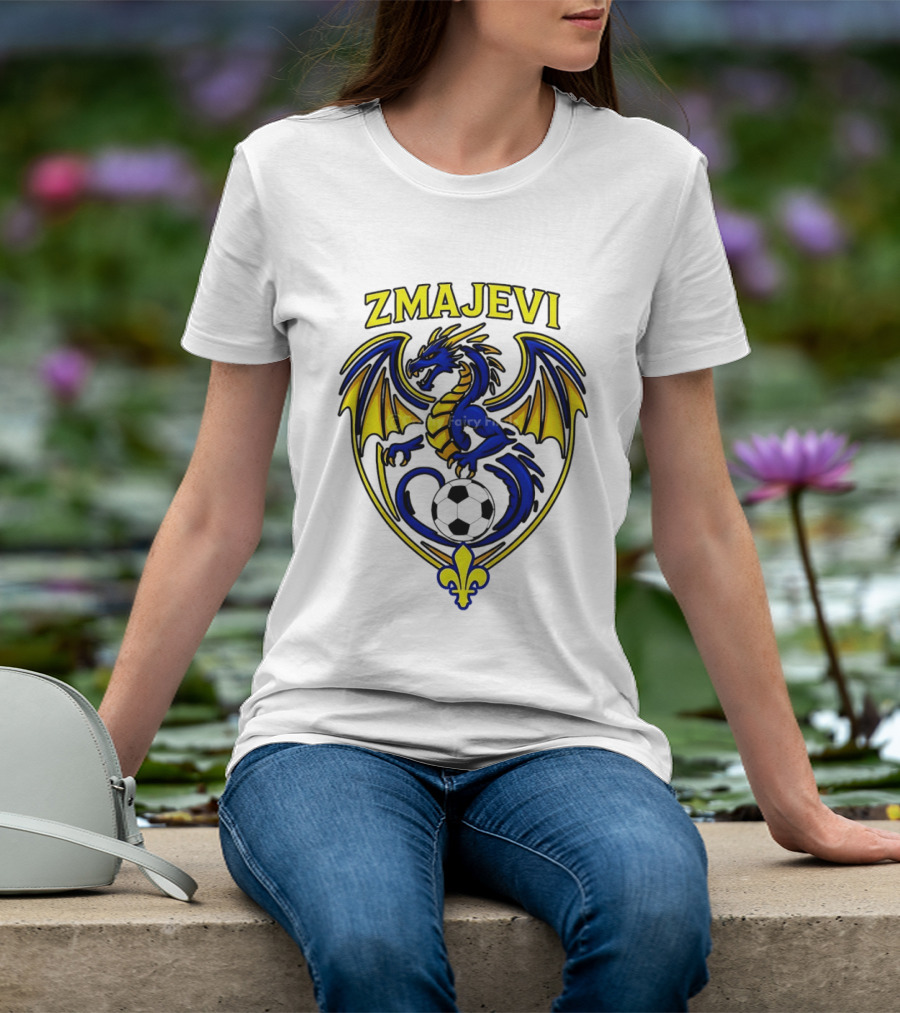 Zmajevi Bosnian Soccer Bosanski Zmajevi Dragon Crest World Cup 2026 T-Shirt