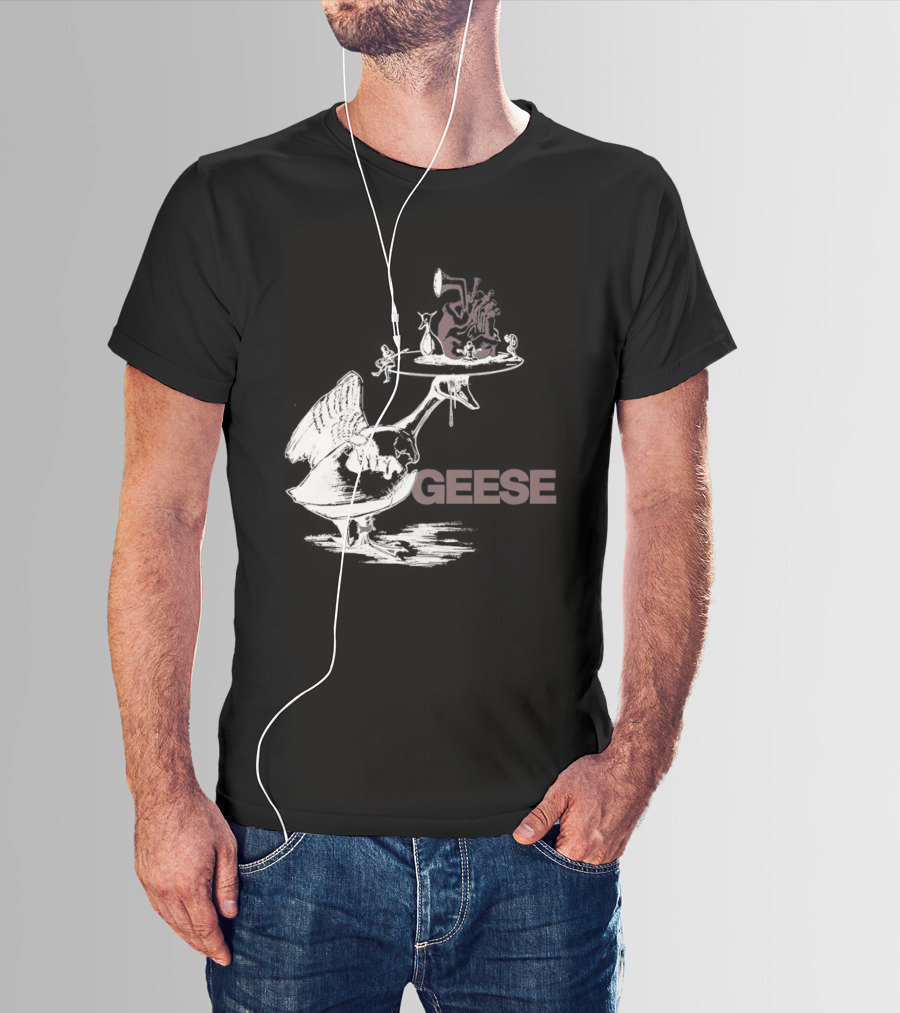 Geese Heart Platter Goose Head T-Shirt