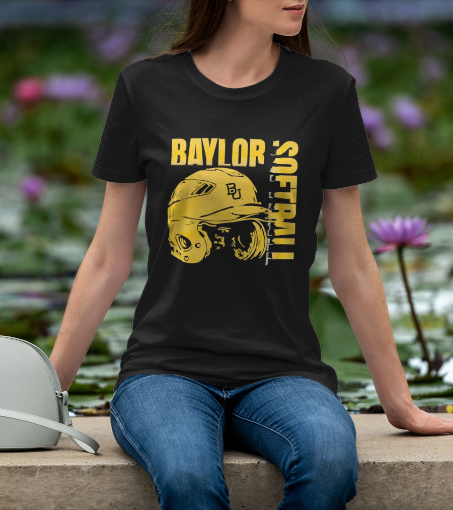 Baylor Softball BU Helmet T-Shirt
