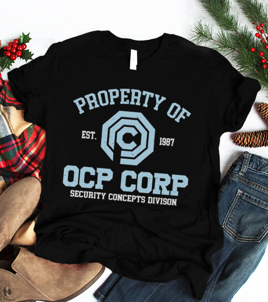 Property Of OCP Corp Security Concepts Division Est 1987 RoboCop Omni Consumer Products T-Shirt