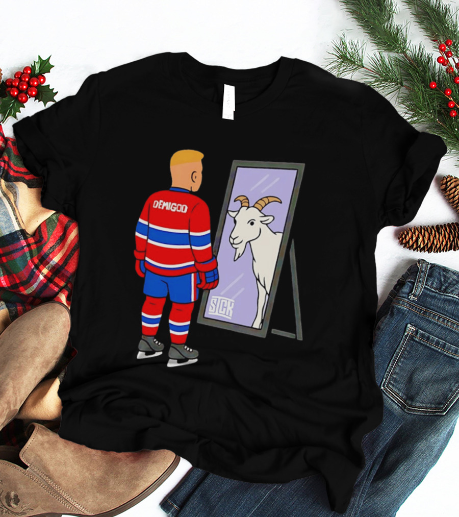 Ivan Demidov Montreal Canadiens Demigod Goat Mirror Reflection T-Shirt