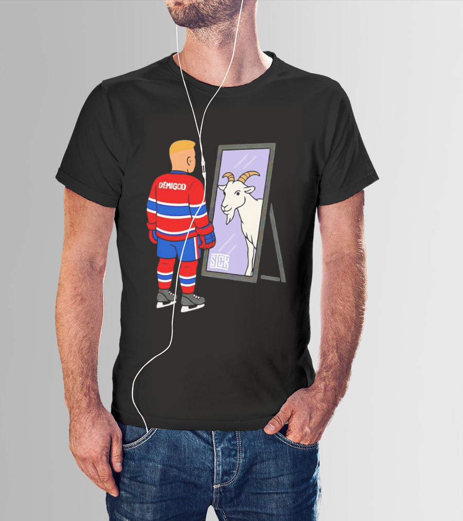 Ivan Demidov Montreal Canadiens Demigod Goat Mirror Reflection T-Shirt