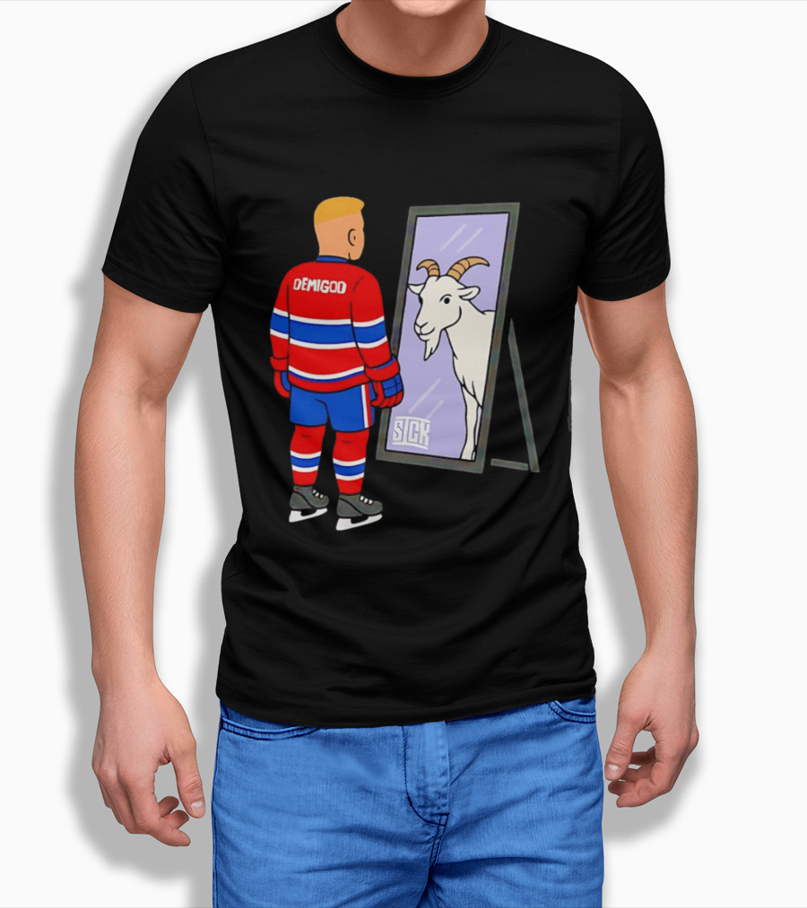 Ivan Demidov Montreal Canadiens Demigod Goat Mirror Reflection T-Shirt