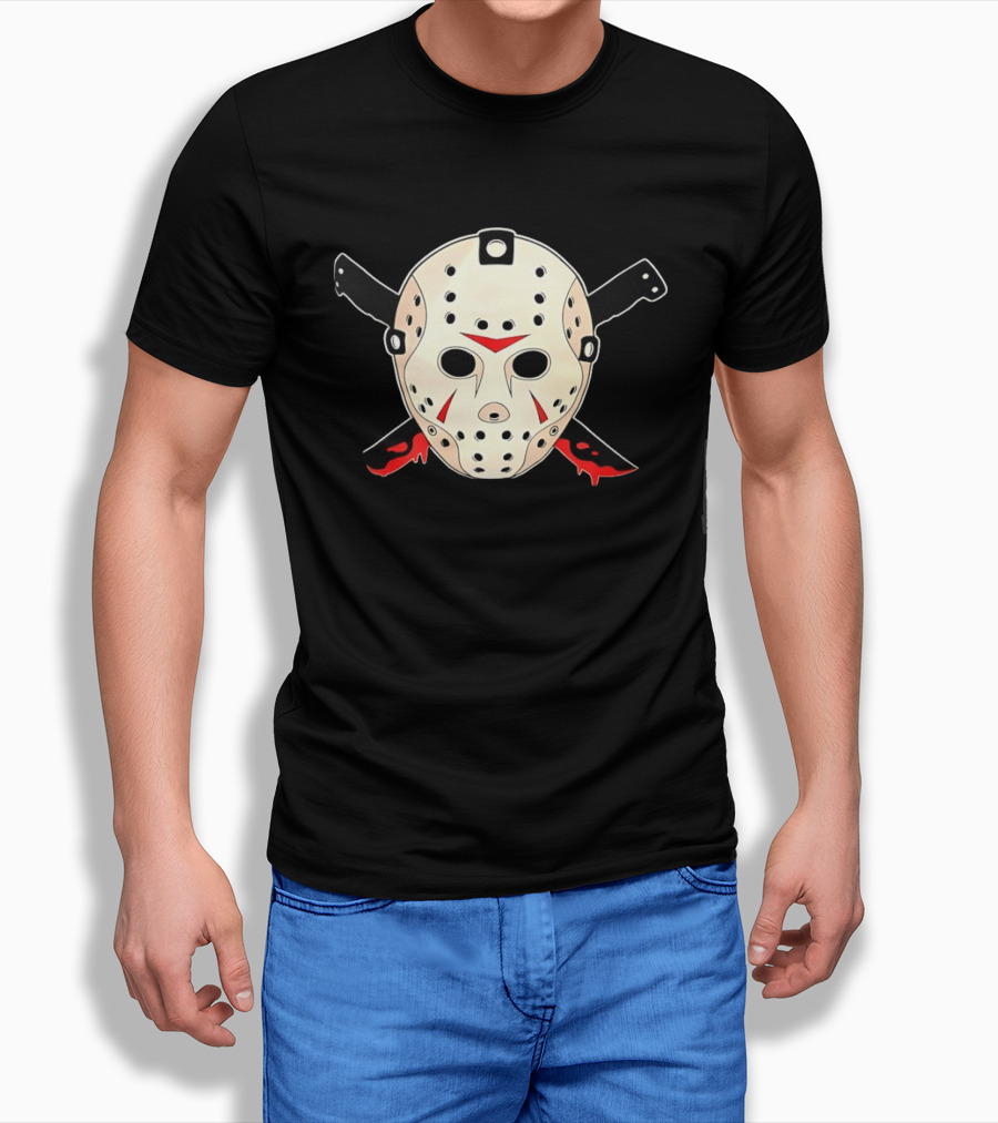 Jason Voorhees Mask Machete Horror Friday The 13th T-Shirt