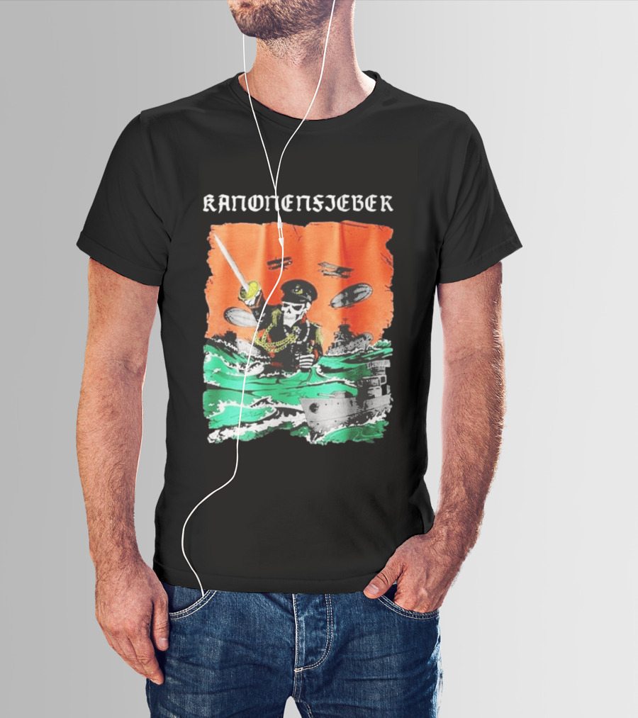 Kanonenfieber Soldatenschicksale 2026 Tour Naval Warfare Skeleton Captain Swords And Battleships T-Shirt