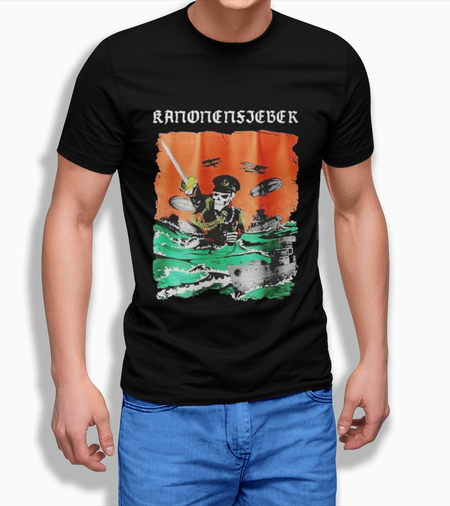 Kanonenfieber Soldatenschicksale 2026 Tour Naval Warfare Skeleton Captain Swords And Battleships T-Shirt