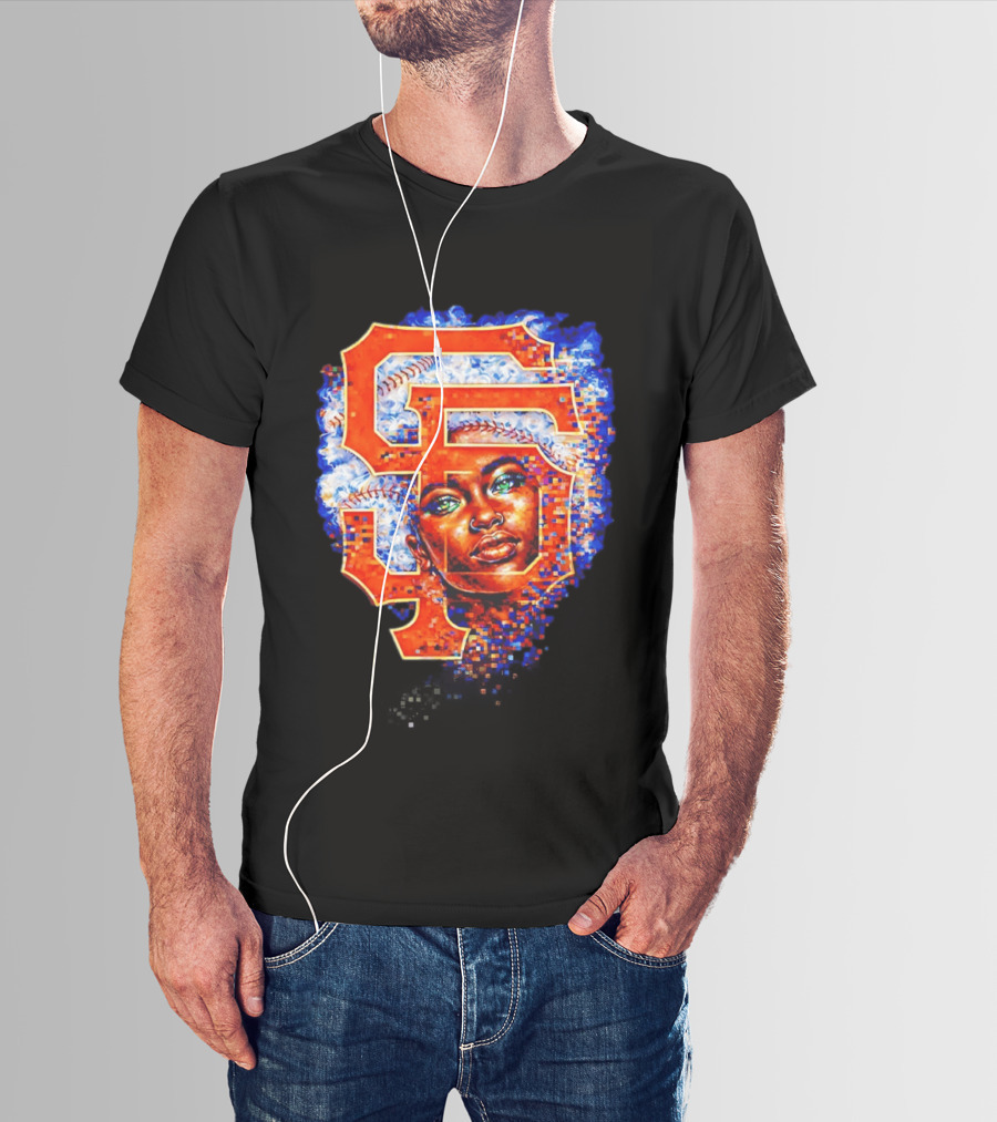 San Francisco Giants Black Heritage Night 2026 Baseball SF Logo Afro T-Shirt