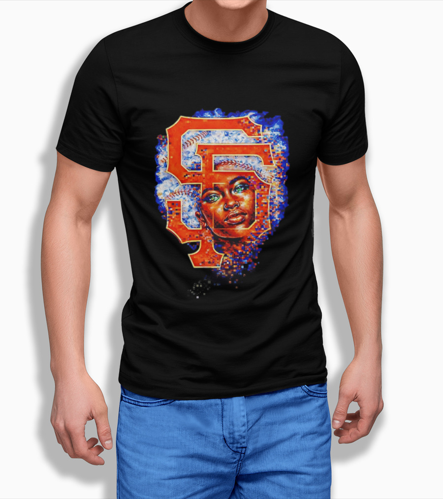 San Francisco Giants Black Heritage Night 2026 Baseball SF Logo Afro T-Shirt