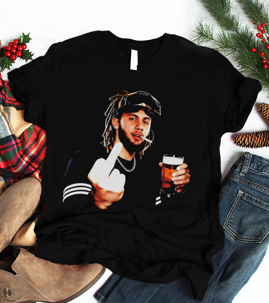 Fernando Tatis Jr Middle Finger Drinking Beer And Smoking T-Shirt
