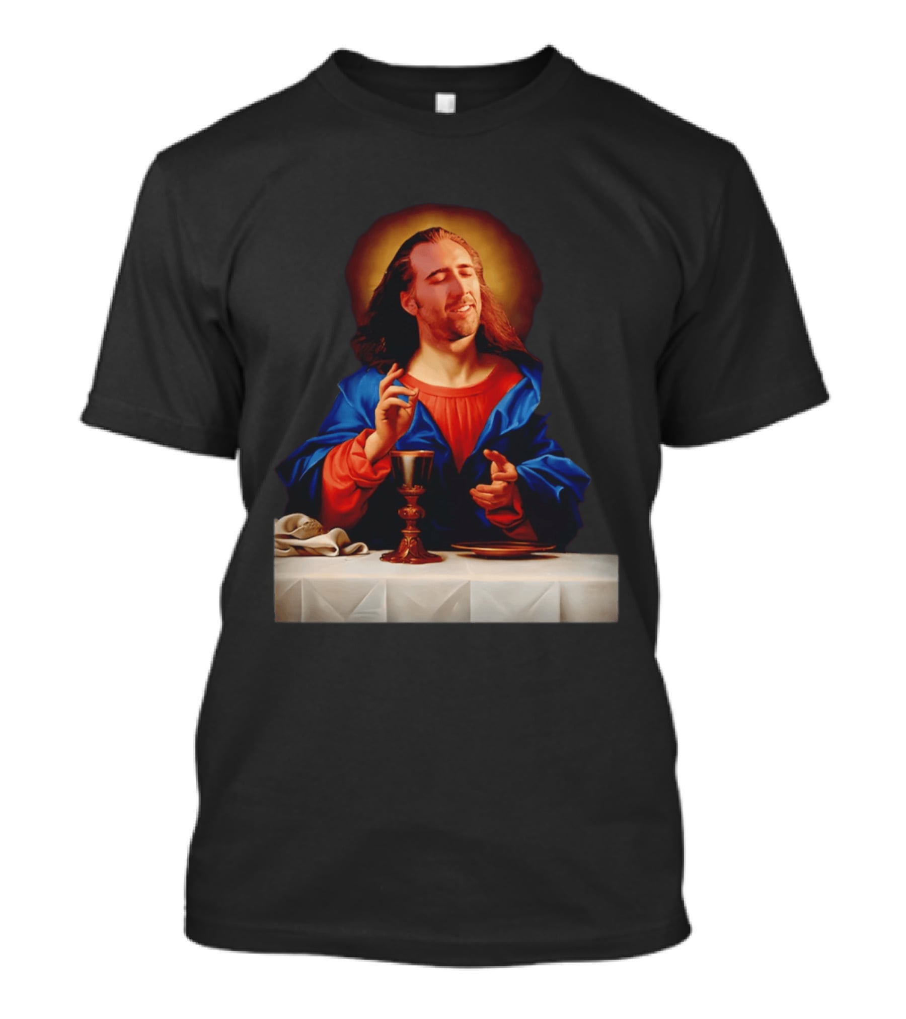 Nic Cage Jesus Iconic Meme Mashup T-Shirt