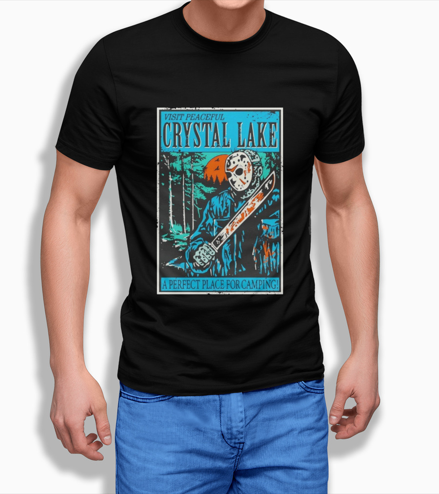 Visit Peaceful Crystal Lake A Perfect Place For Camping Horror T-Shirt