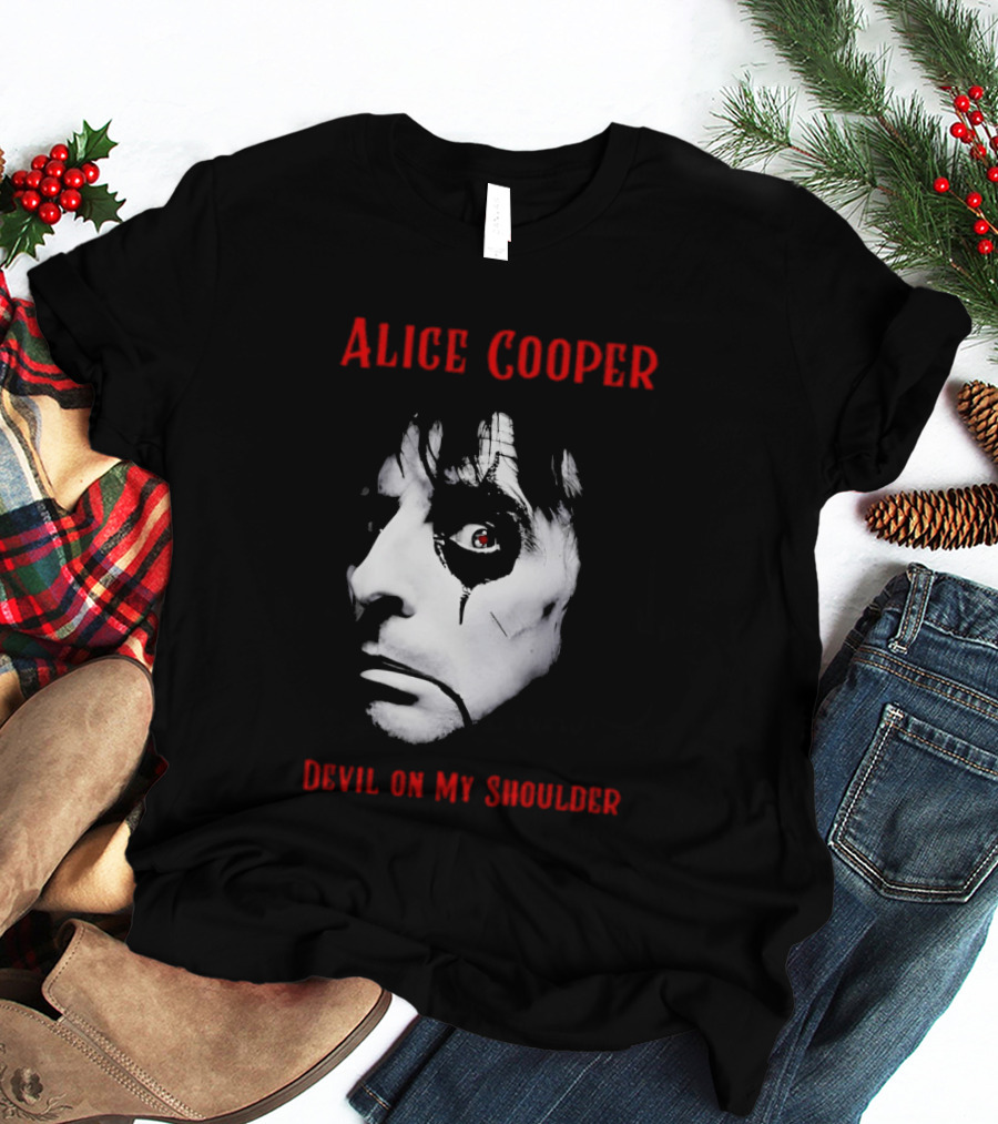 Alice Cooper Devil On My Shoulder Halloween Horror Music T-Shirt