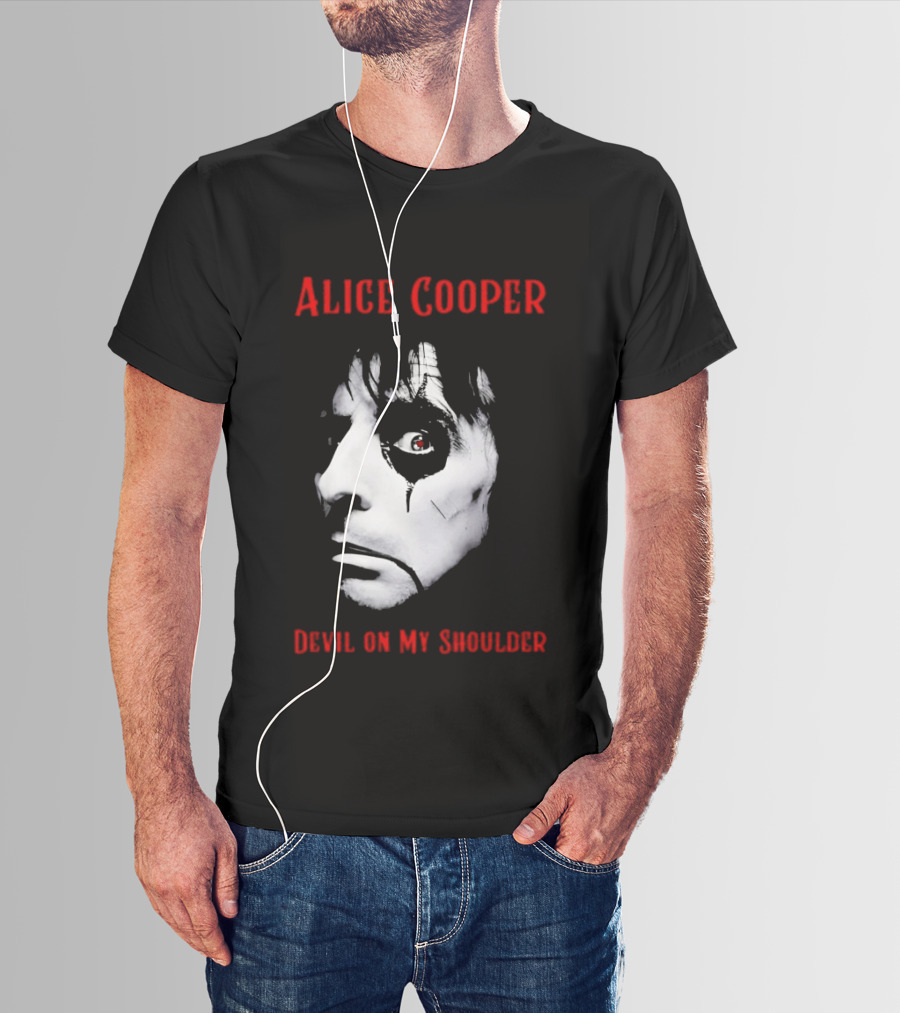 Alice Cooper Devil On My Shoulder Halloween Horror Music T-Shirt