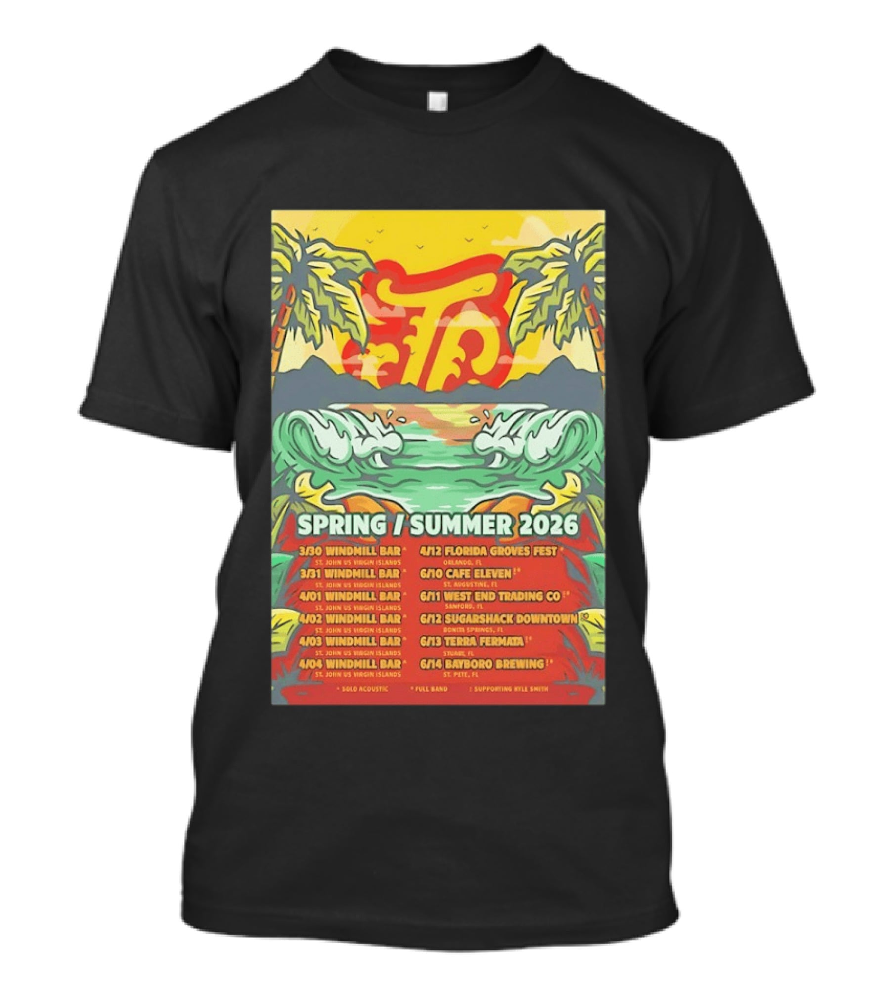 Joey Calderaio Spring Summer 2026 Tour Dates And Locations T-Shirt