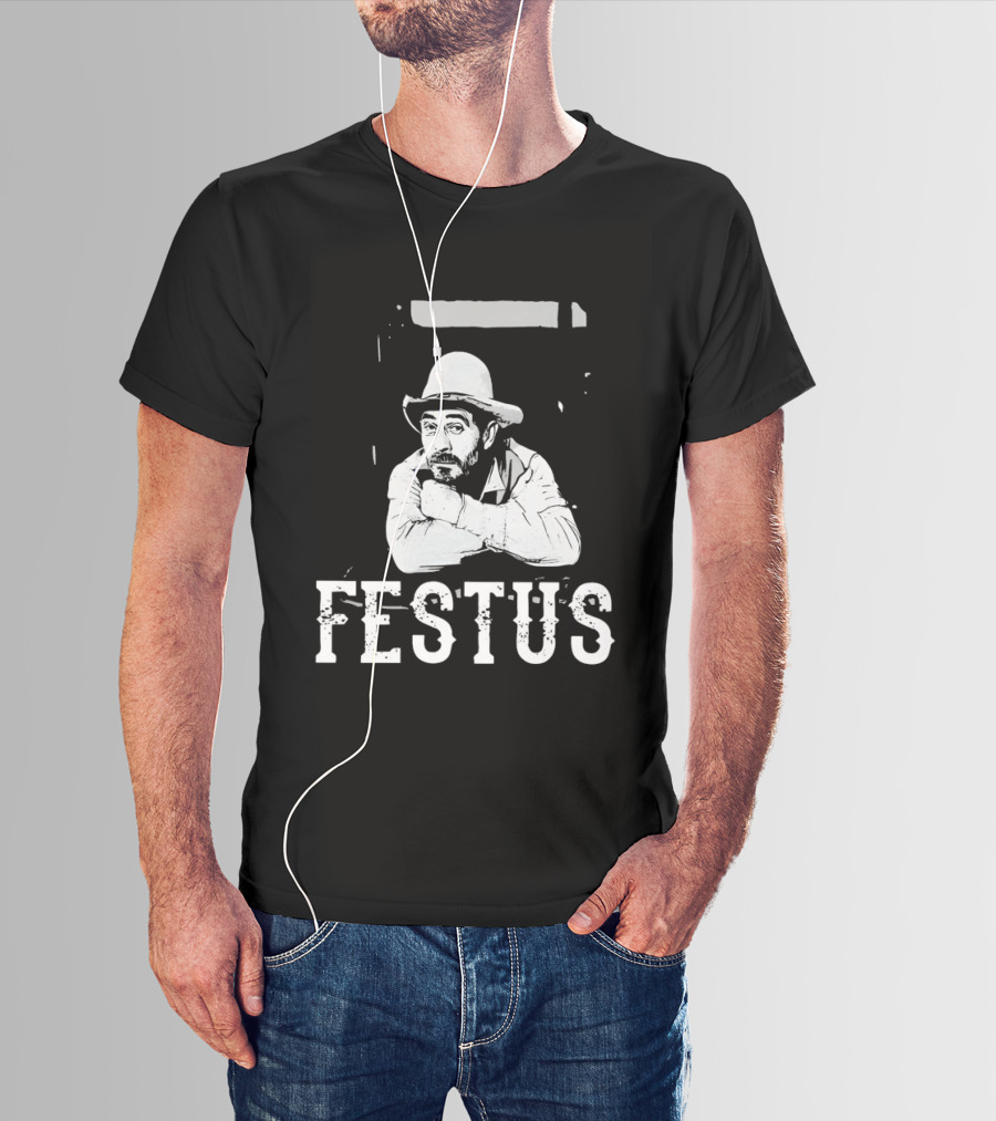 Festus Gunsmoke Character Iconic Cowboy T-Shirt