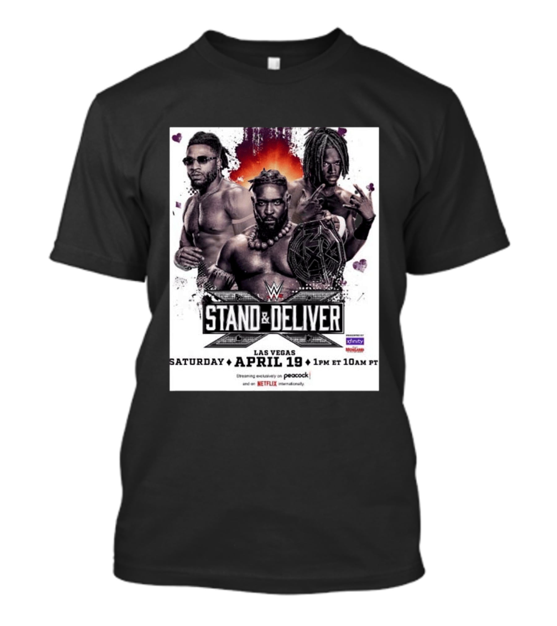 Trick Williams Jevon Evans WWE Stand And Deliver Las Vegas April 19 2025 Event T-Shirt