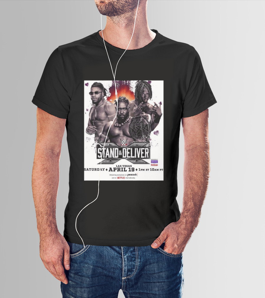 Trick Williams Jevon Evans WWE Stand And Deliver Las Vegas April 19 2025 Event T-Shirt