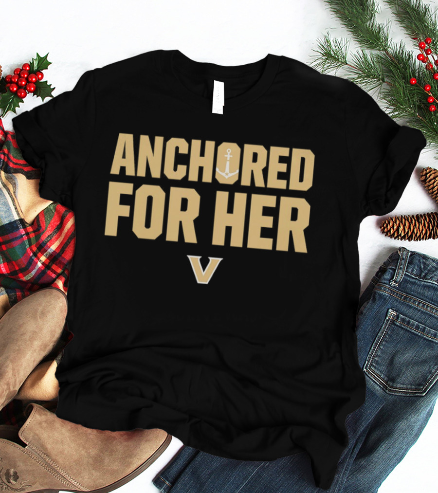 Vanderbilt Commodores Anchored For Her V T-Shirt
